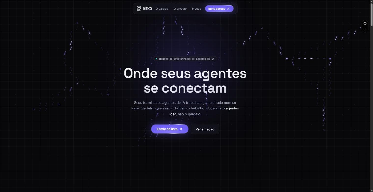 Landing page da Nexo