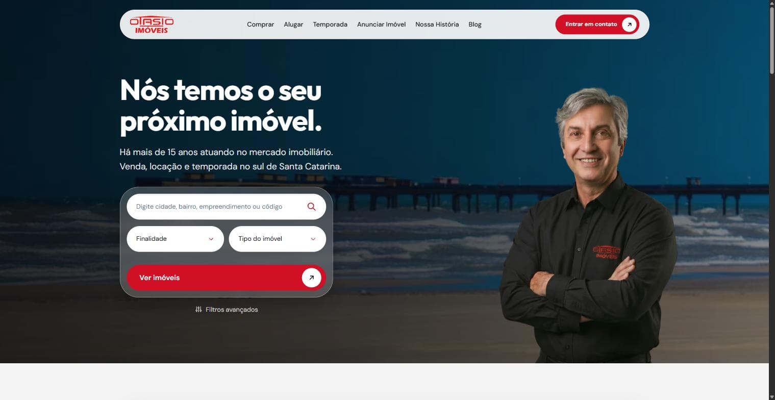 Home do site institucional da Otásio